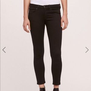 Rag & Bone Black Mid-Rise Skinny Ankle Jeans